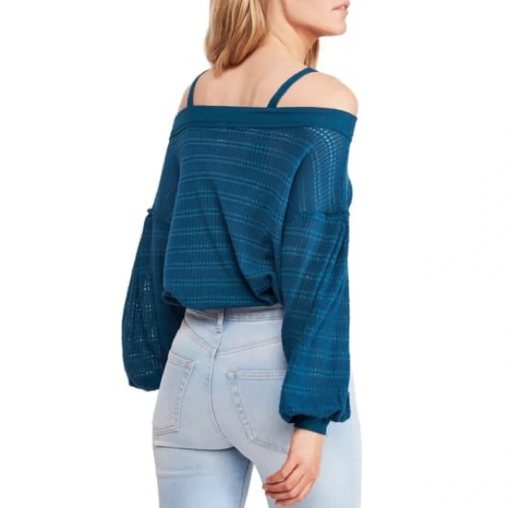 Free People Sistine Cold Shoulder Hacci Knit Top - Picture 4 of 13